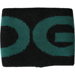 Dolce & Gabbana Black Green Wool Logo #DGMILLENNIALS Wristband LB30151