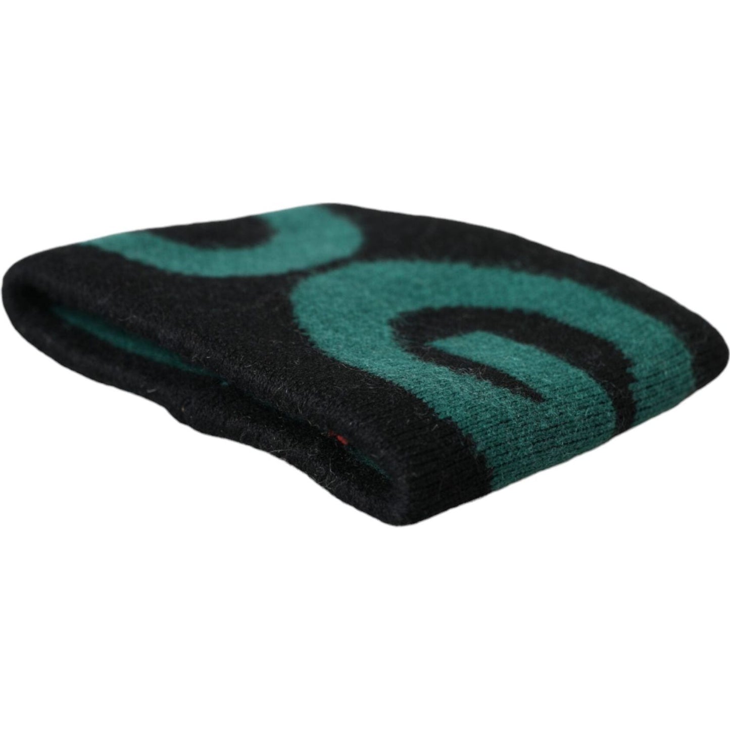 Dolce & Gabbana Black Green Wool Logo #DGMILLENNIALS Wristband LB30151