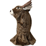 Dolce & Gabbana Brown Deer Faux Fur Whole Head Hat HAT9557
