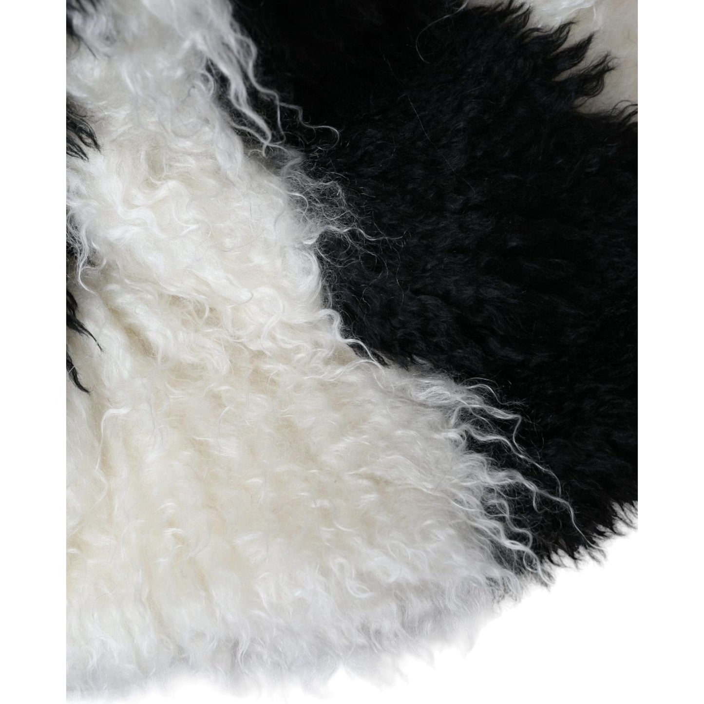 Dolce & Gabbana Black White Stripes Mohair Fur Bucket Hat HAT9559-57