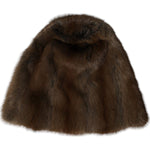 Dolce & Gabbana Brown Weasel Fur Womens Cashmere Hat Beanie HAT9562-58