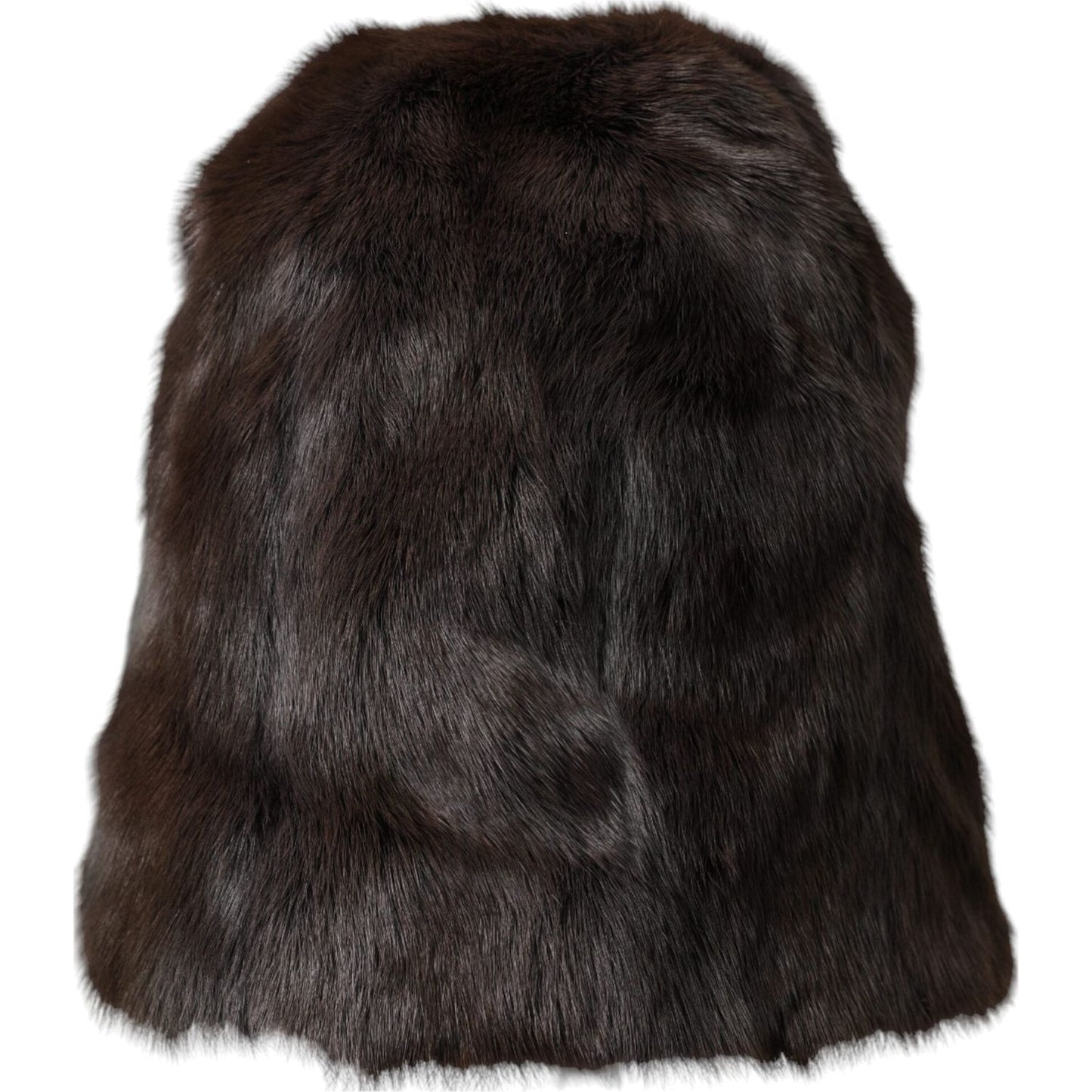 Dolce & Gabbana Brown Weasel Fur Womens Cashmere Hat Beanie HAT9563-58
