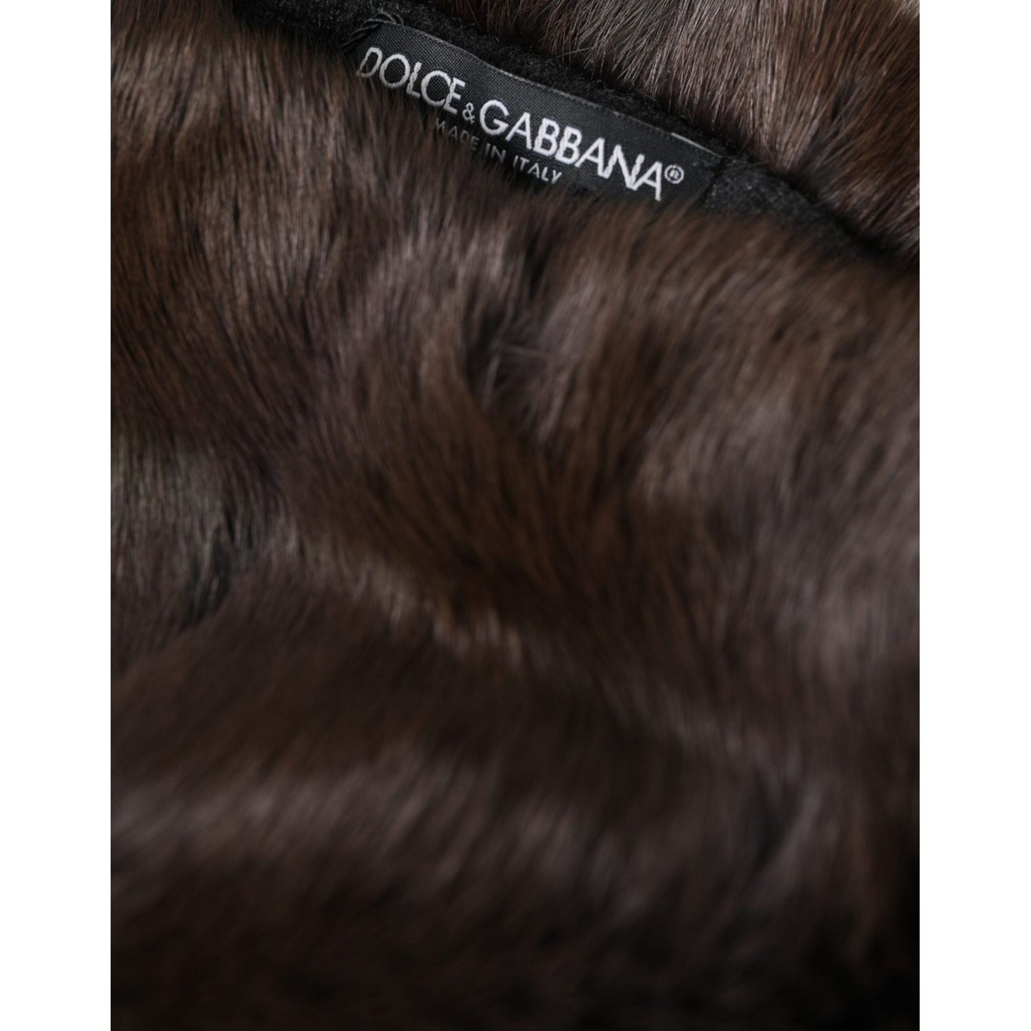 Dolce & Gabbana Brown Weasel Fur Womens Cashmere Hat Beanie HAT9563-58