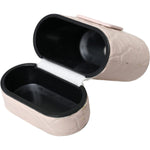 Dolce & Gabbana Light Pink Leather Metal Logo Plaque Airpods Case SMY10281