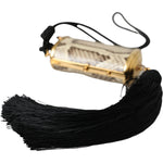 Dolce & Gabbana Beige Exotic Leather Mini Mirror Tassel Make Up Holder Bag SMY10314