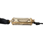 Dolce & Gabbana Beige Exotic Leather Mini Mirror Tassel Make Up Holder Bag SMY10314
