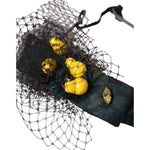Dolce & Gabbana Black Lemons Sicily Purple Crystal Net Headband Diadem SMY10232