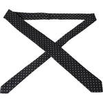 Dolce & Gabbana Black Logo Cotton Blend Adjustable Tie KRA3294