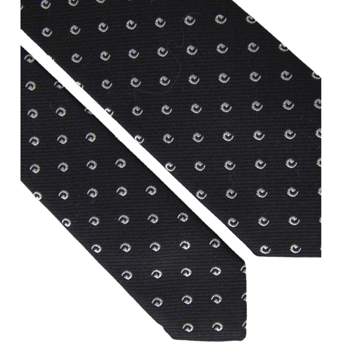 Dolce & Gabbana Black Logo Cotton Blend Adjustable Tie KRA3294