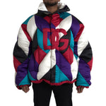 Dolce & Gabbana Multicolor Logo Windbreaker Puffer Jacket JKT3828-52
