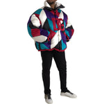 Dolce & Gabbana Multicolor Logo Windbreaker Puffer Jacket JKT3828-52