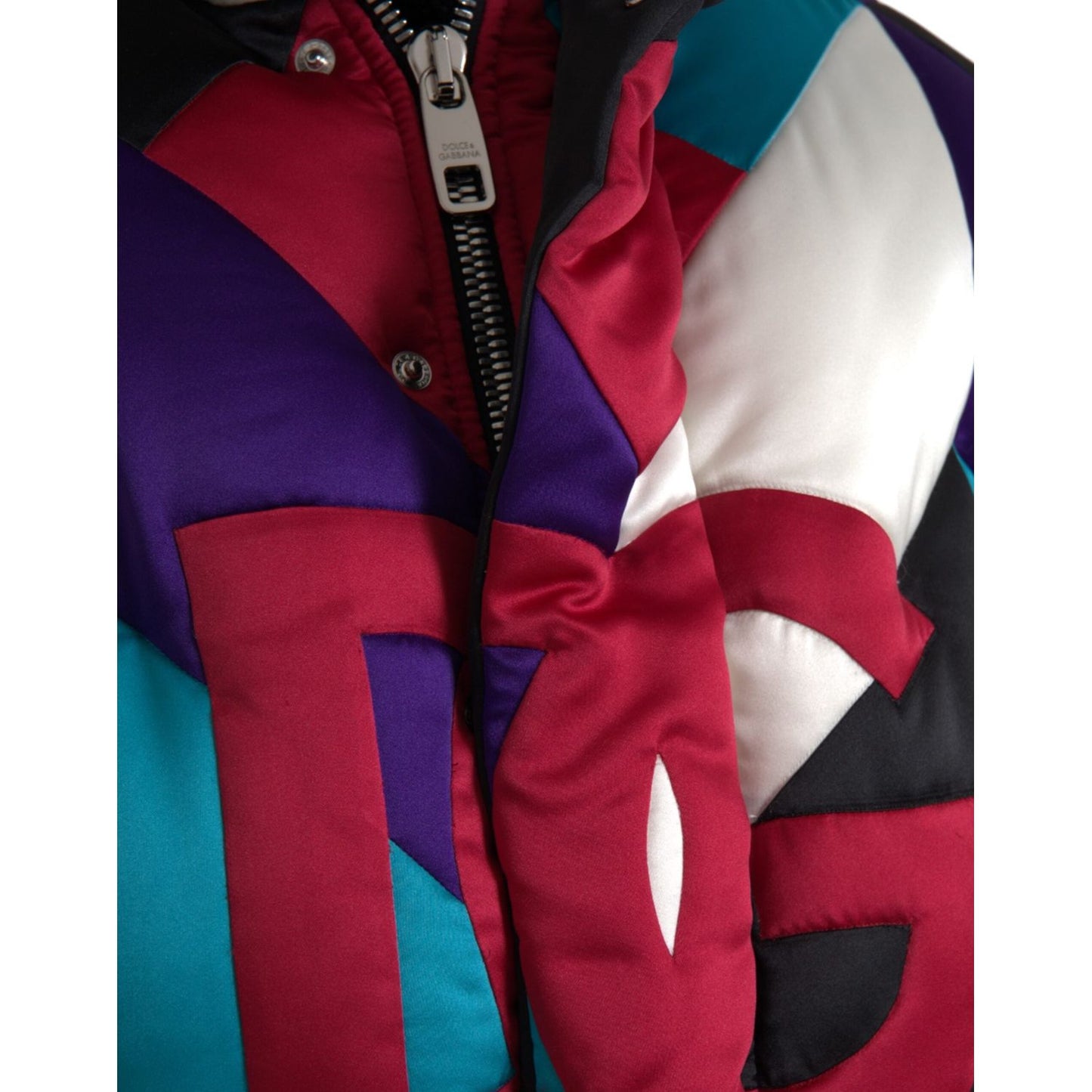 Dolce & Gabbana Multicolor Logo Windbreaker Puffer Jacket JKT3828-52