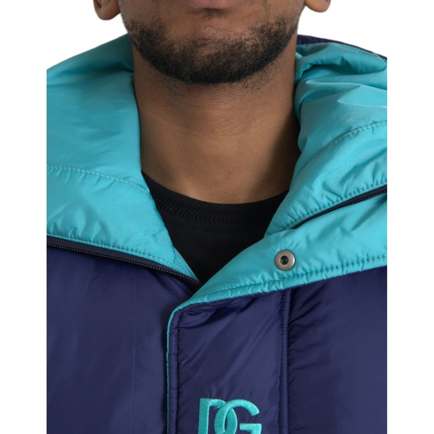 Dolce & Gabbana Navy Blue Quilted Windbreaker Puffer Jacket JKT3831-52