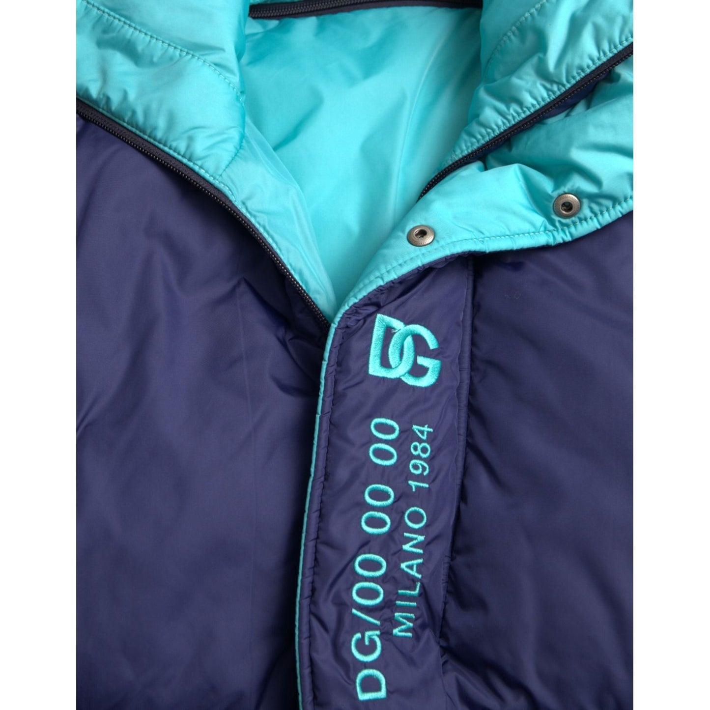 Dolce & Gabbana Navy Blue Quilted Windbreaker Puffer Jacket JKT3831-52