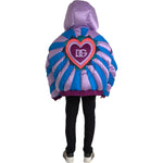 Dolce & Gabbana Multicolor Heart Logo Hooded Puffer Jacket JKT3833-52