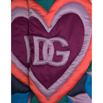 Dolce & Gabbana Multicolor Heart Logo Hooded Puffer Jacket JKT3833-52