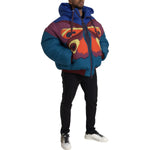 Dolce & Gabbana Multicolor Butterfly Hooded Puffer Jacket JKT3837-52
