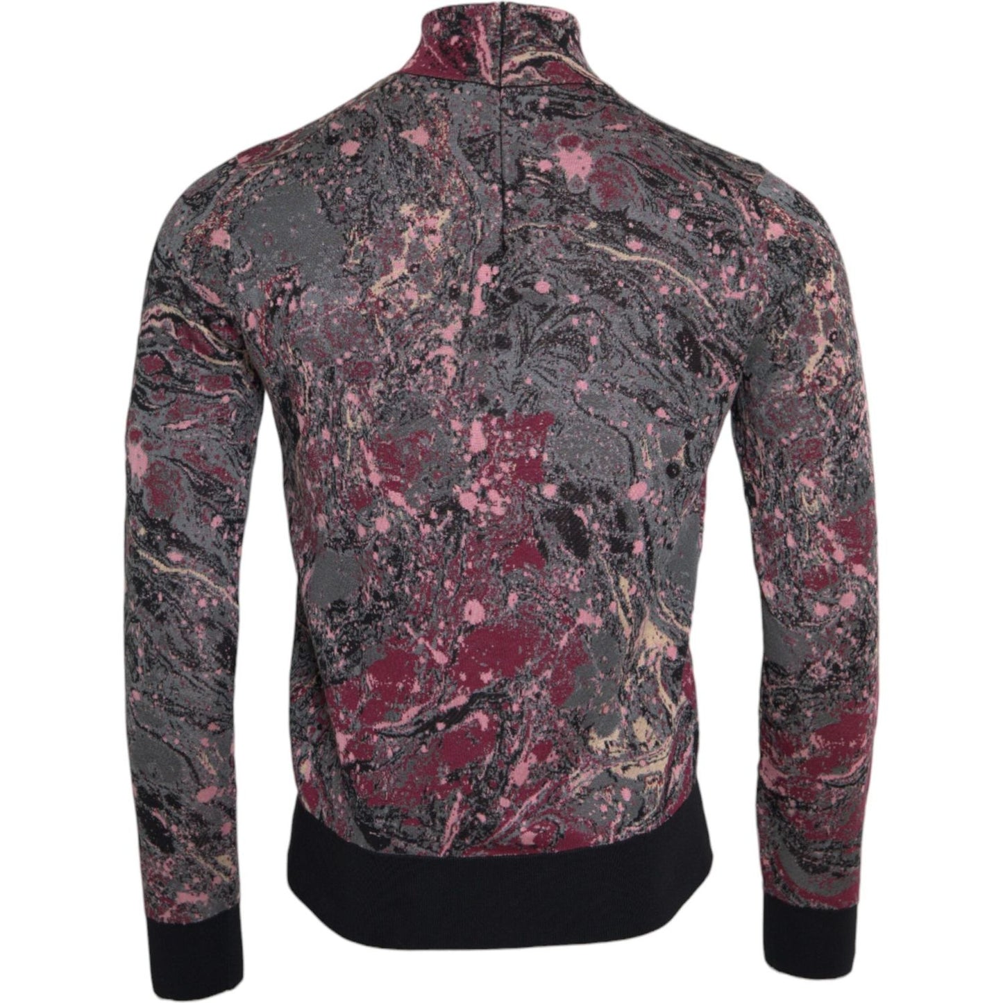Dolce & Gabbana Multicolor Graphic Turtle Neck Men Sweater TSH86259-46