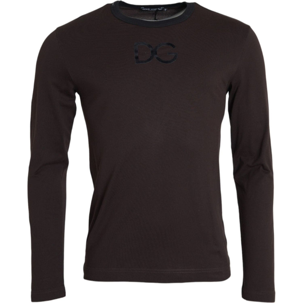 Dolce & Gabbana Brown DG Logo Crewneck Pullover Sweater TSH86262-54
