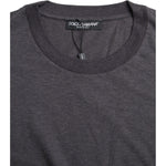 Dolce & Gabbana Gray Cotton Round Neck Short Sleeve T-shirt TSH86256-48