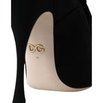Dolce & Gabbana Black Stiletto Heels Mid Calf Boots Shoes LA11090-36