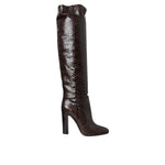 Dolce & Gabbana Brown Exotic Leather Heels High Boots Shoes LA11141-35