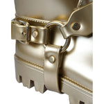 Dolce & Gabbana Metallic Gold Rubber PVC Rain Boots Shoes LA11145-37