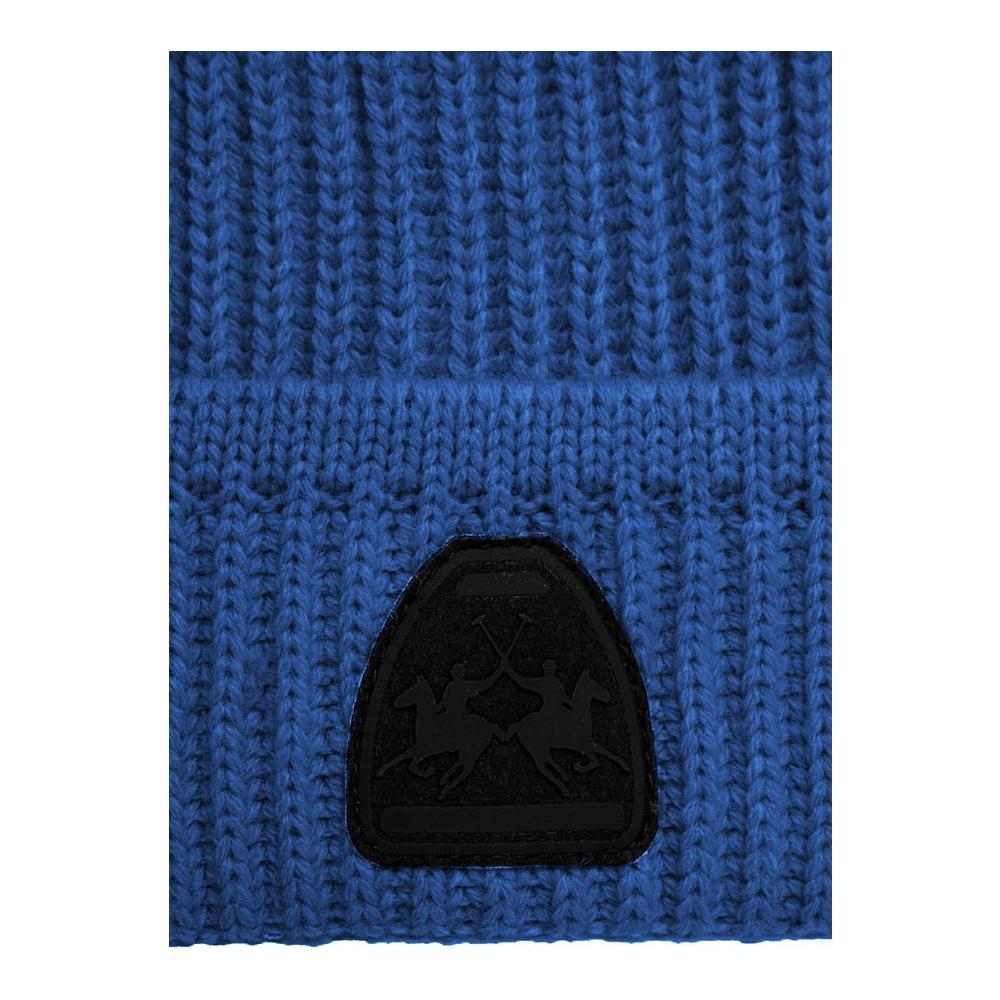 La Martina Blue Acrylic Men Beanie LAMA-13154