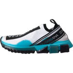 Dolce & Gabbana Black White Blue Slip On Sorrento Sneakers Shoes LA11109-37