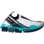 Dolce & Gabbana Black White Blue Slip On Sorrento Sneakers Shoes LA11109-37