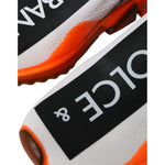 Dolce & Gabbana Black White Orange Slip On Sorrento Sneakers Shoes LA11111-36.5