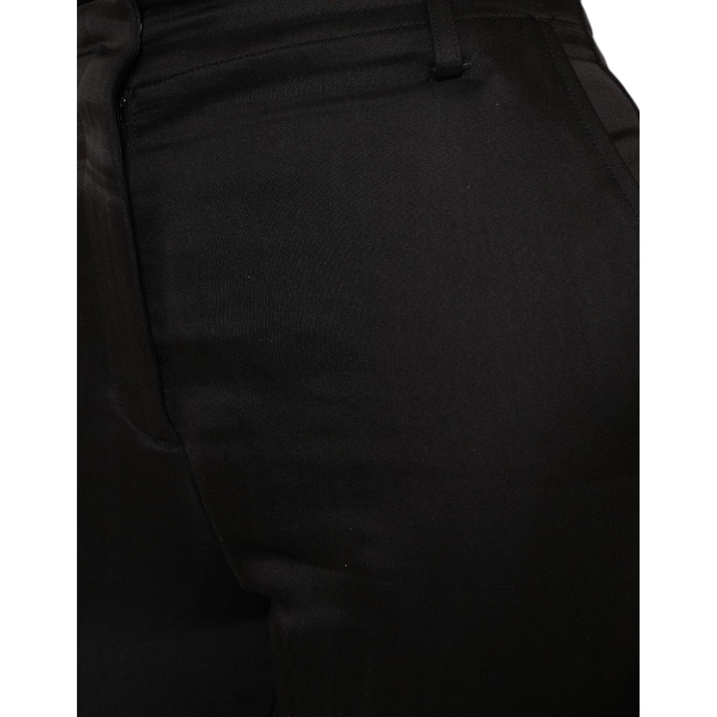 Ermanno Scervino Black High Waist Capri Cropped Pants PAN74690-42