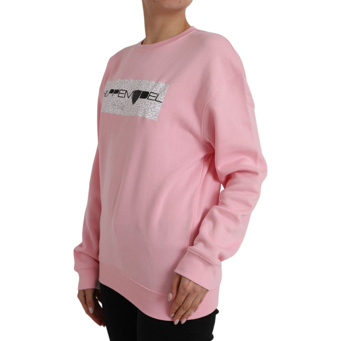 Philippe Model Pink Cotton Logo Print Long Sleeves Pullover Sweater TSH83294-XL