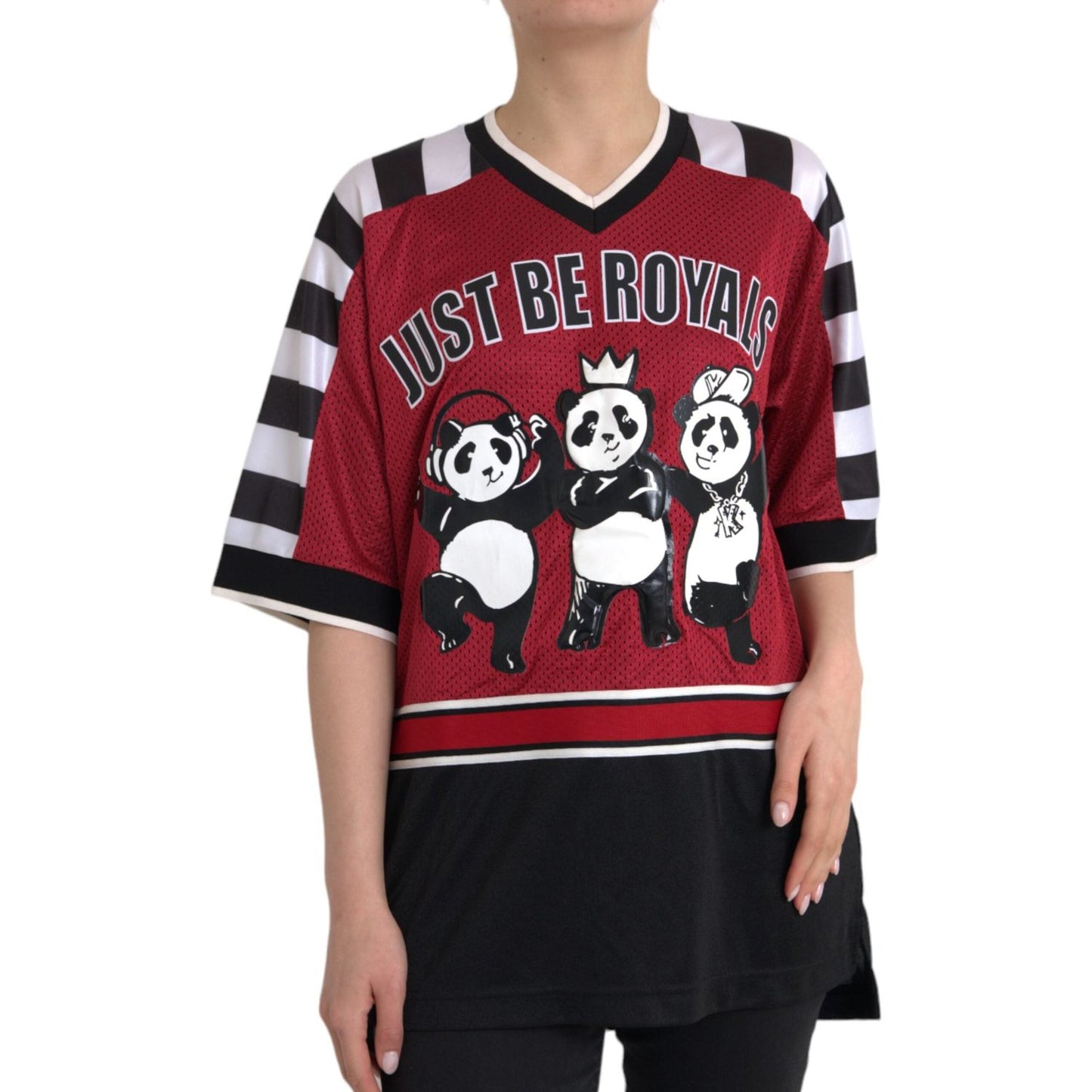 Dolce & Gabbana Multicolor Royals Panda Oversized T-shirt TSH83969-46