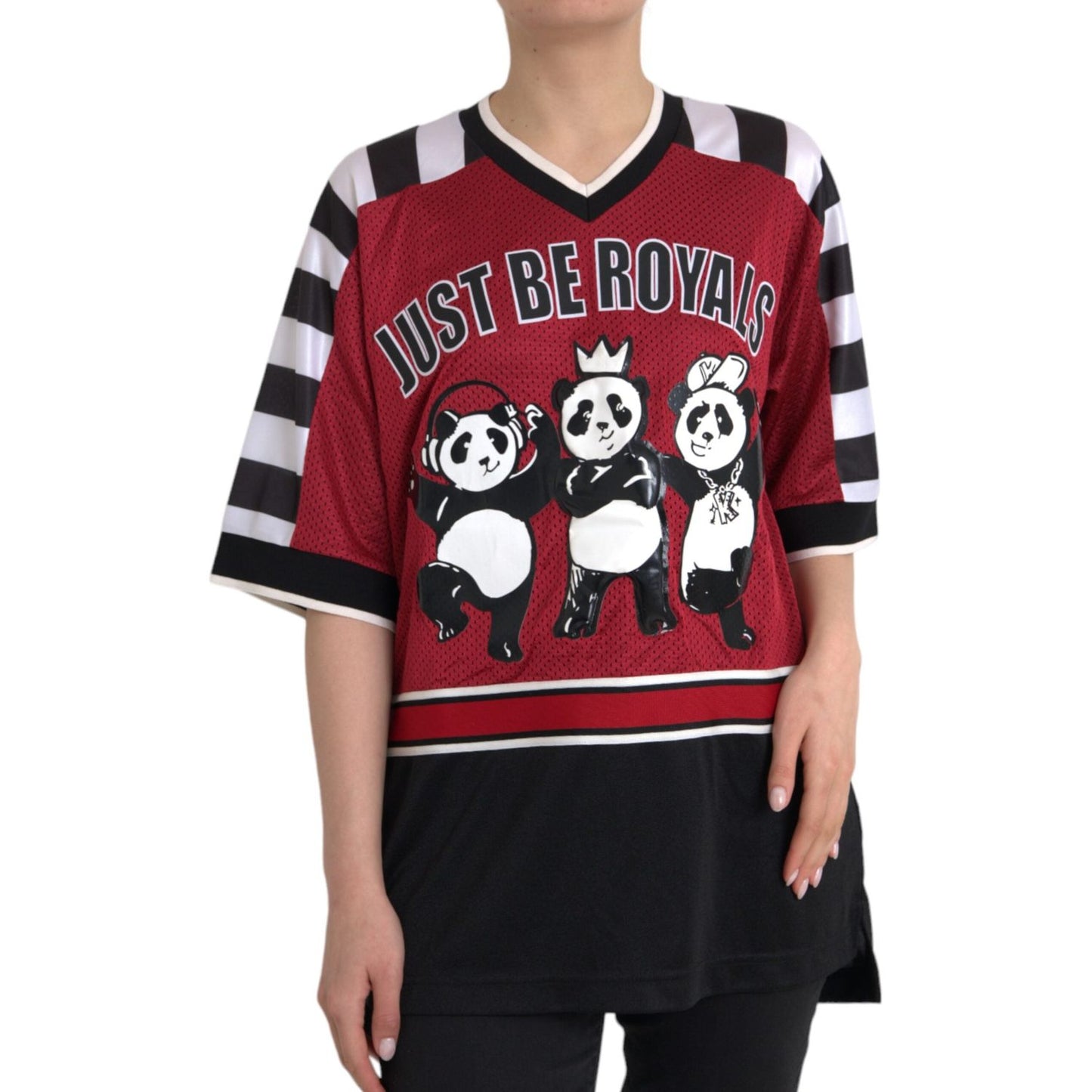 Dolce & Gabbana Multicolor Royals Panda Oversized T-shirt TSH83969-46