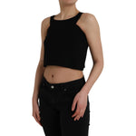 Dolce & Gabbana Black Sleeveless Round Neck Cropped Tank Top TSH84274-40