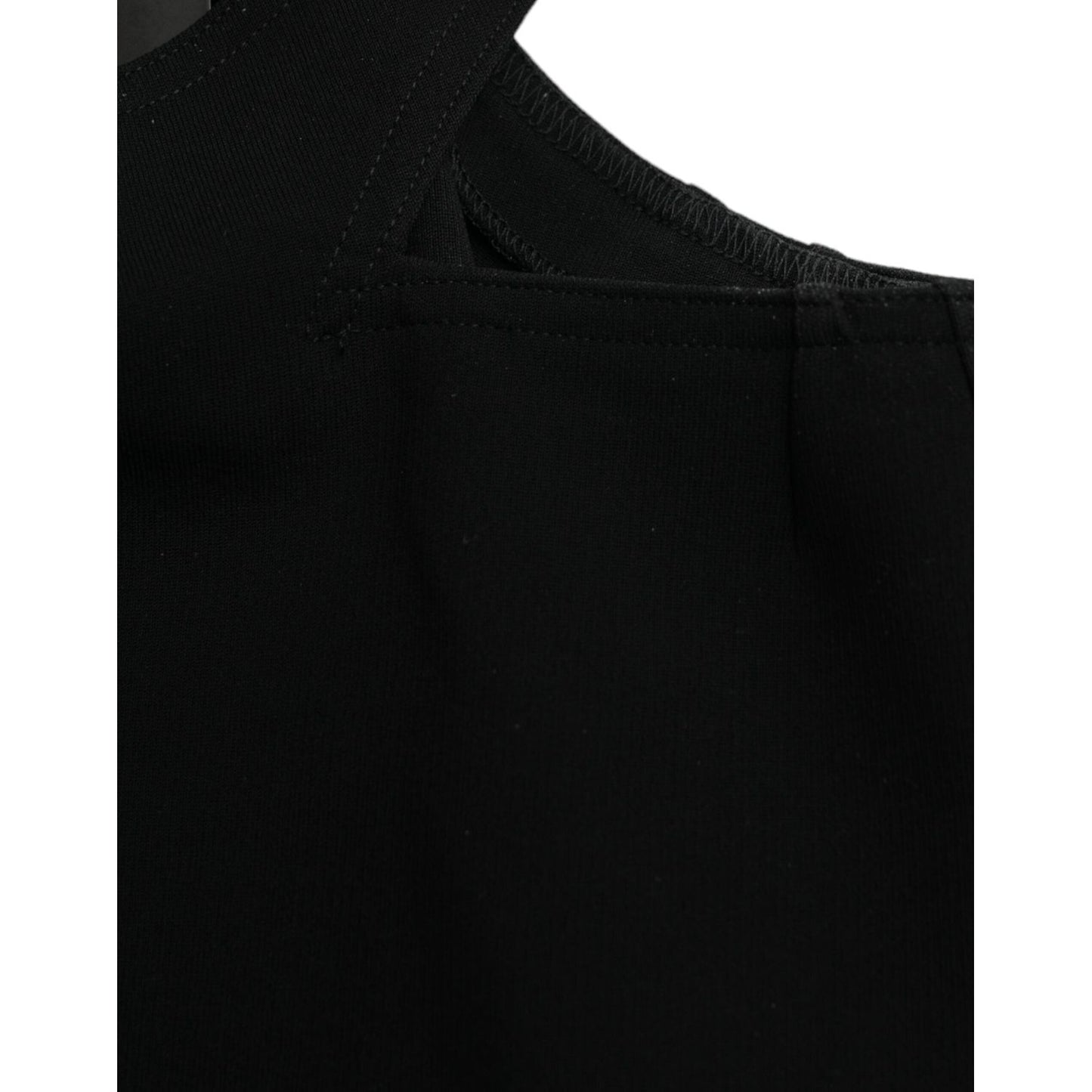 Dolce & Gabbana Black Sleeveless Round Neck Cropped Tank Top TSH84274-40