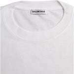 Balenciaga White Cotton Crew Neck Short Sleeves Tee T-shirt TSH84997-L