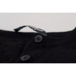Dolce & Gabbana Black Button Down Slim Cardigan Wool Sweater TSH82981-40