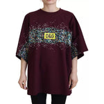 Dolce & Gabbana Bordeaux D&G Print Round Neck Cotton T-shirt TSH83257-40
