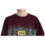 Dolce & Gabbana Bordeaux D&G Print Round Neck Cotton T-shirt TSH83257-40