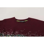 Dolce & Gabbana Bordeaux D&G Print Round Neck Cotton T-shirt TSH83257-40