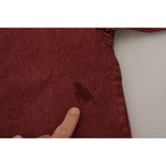 Dolce & Gabbana Maroon Printed Crewneck Tee Cotton T-shirt TSH83073-44