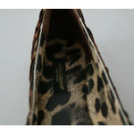 Dolce & Gabbana Brown Leopard Silk Ballerina Flats Shoes LA7691-36