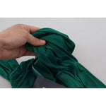 Dolce & Gabbana Dark Green Viscose Long Sleeve Midi Dress DR28733-40