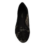 Dolce & Gabbana Black Floral Lace Loafers Flats Shoes LA6017-35