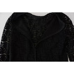 Dolce & Gabbana Black Lace Long Sleeve Blouse Nylon Top TSH4259-38