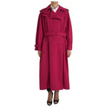 Dolce & Gabbana Dark Pink Double Breasted Trench Coat Jacket JKT3703-40