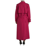 Dolce & Gabbana Dark Pink Double Breasted Trench Coat Jacket JKT3703-40