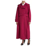 Dolce & Gabbana Dark Pink Double Breasted Trench Coat Jacket JKT3703-40